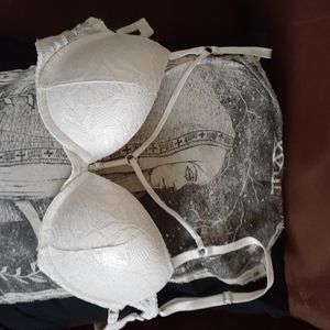Sparkly strapy white VS push up bra